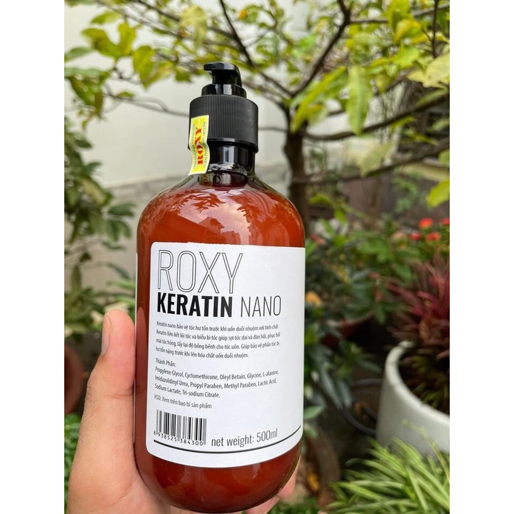 Keratin nano complex roxy phục hồi bảo vệ tóc trước khi uốn duỗi nhuộm 500ml