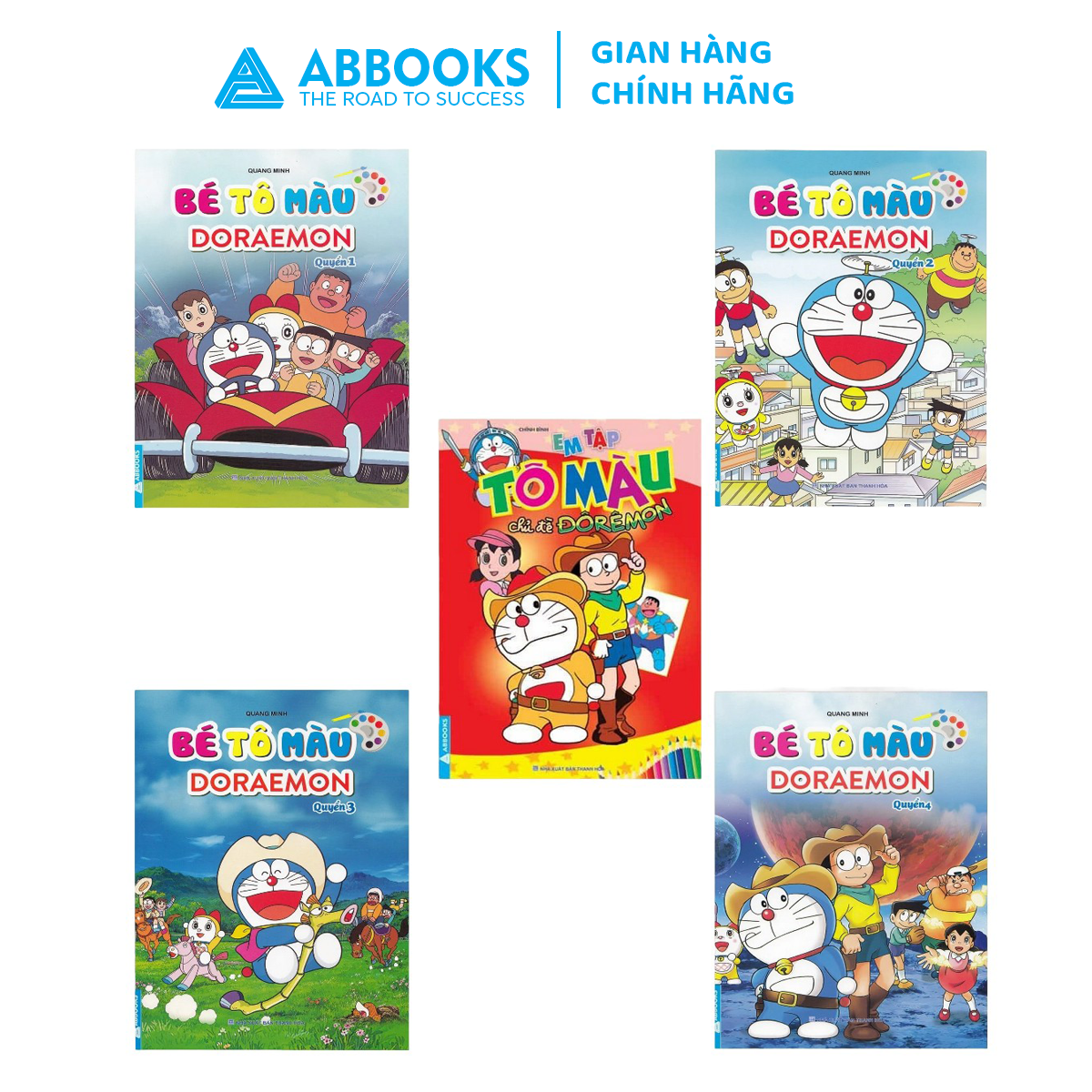 Sách - Bé Tô Màu - Chủ Đề Doraemon - Trọn Bộ 5 Cuốn