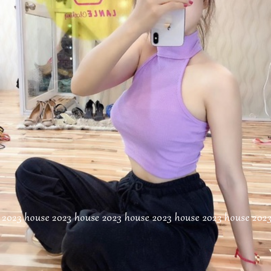 [HCM]Áo yếm cổ cài nút basic 2023 House