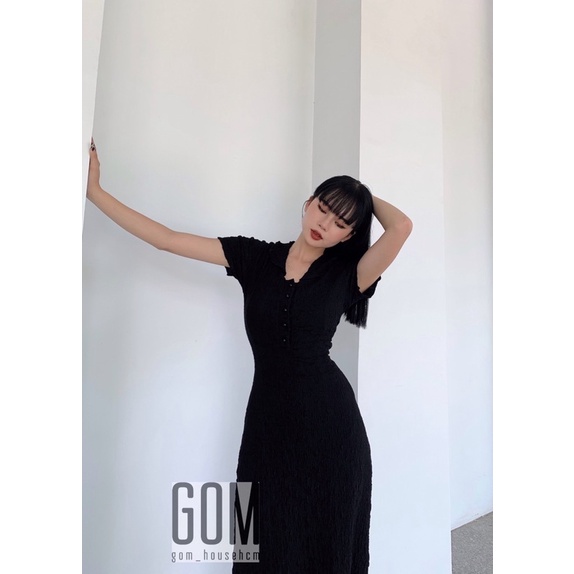 Đầm xốp sơ mi 2 lớp ( ảnh shop chụp )