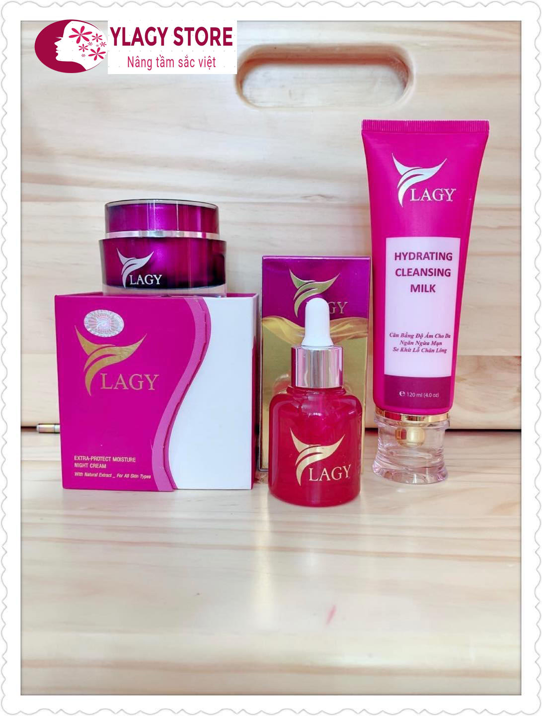 COMBO 3 sản phẩm ylagy chăm sóc da mặt toàn diện