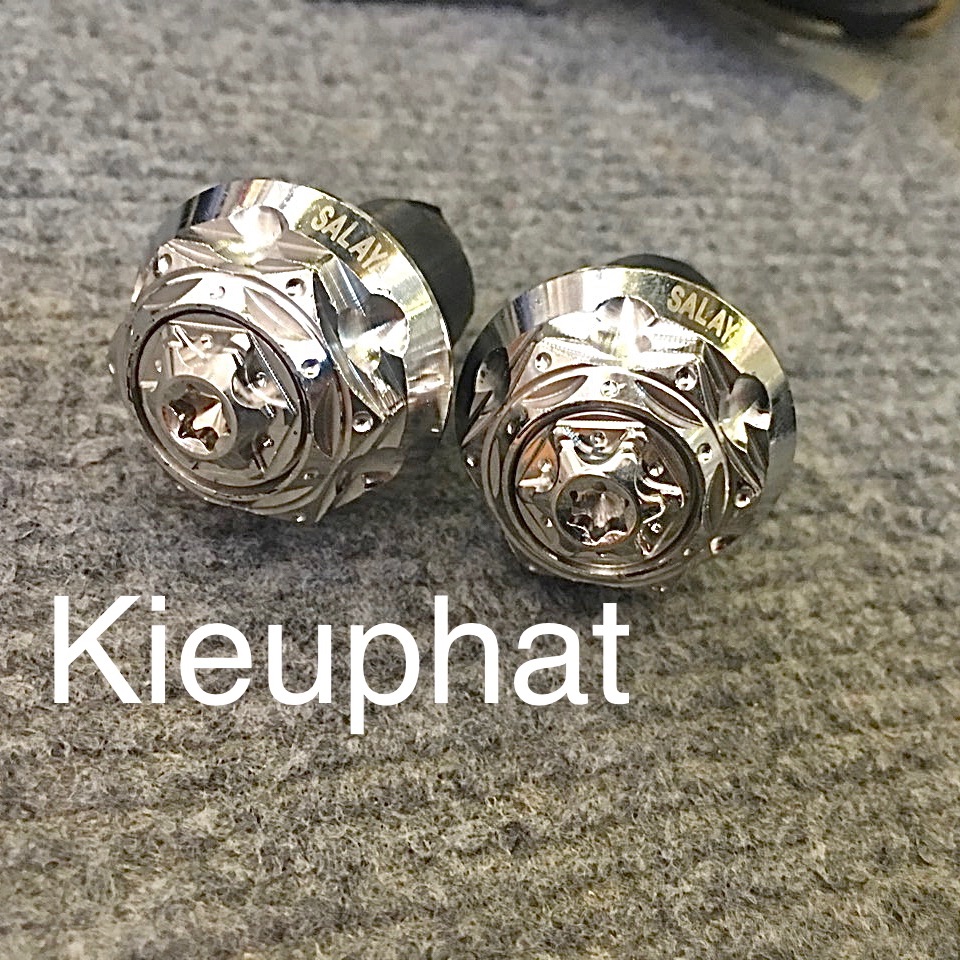 Gù Tay Lái Inox SalayA S03 hình Ngôi Sao Full phụ kiện