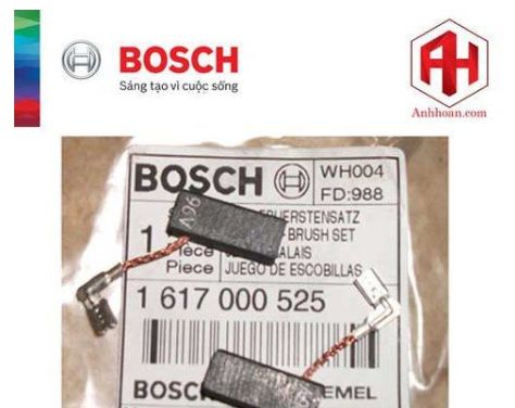 Chổi than máy khoan bê tông A96 Bosch 1617000525 là 1 trong những phụ tùng không thể thiếu khi sử dụng máy để đảm bảo không bị cọ xát và hư các phụ tùng bên trong
