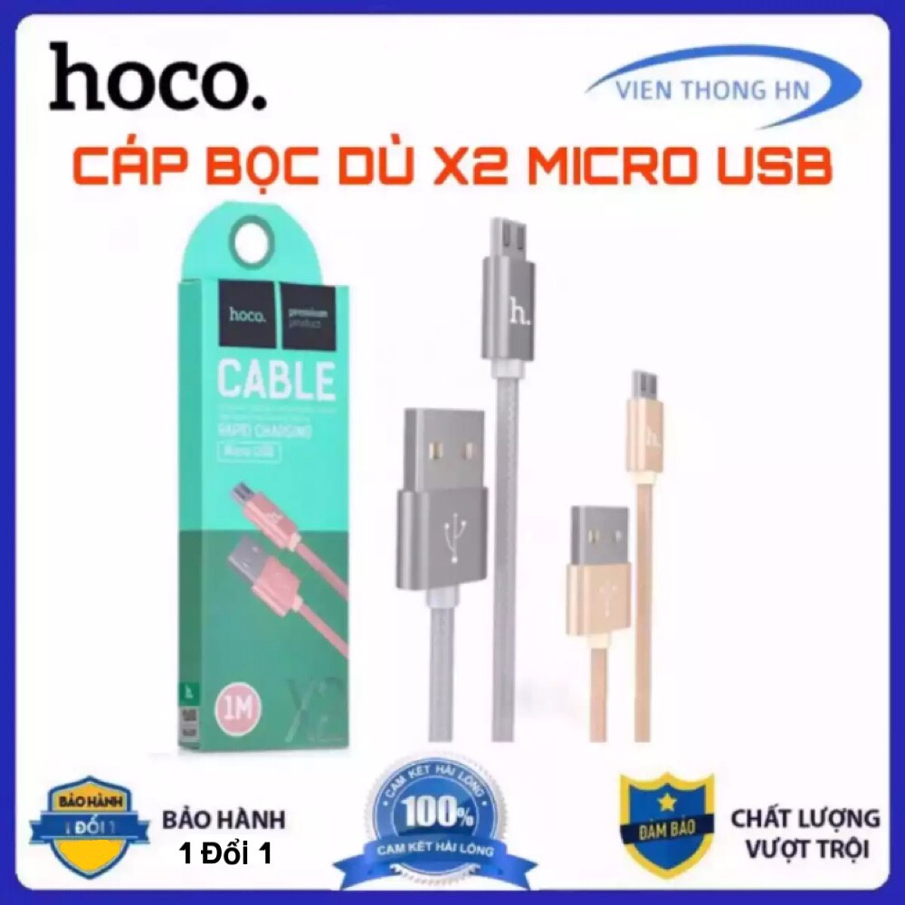 DÂY SẠC CÁP SẠC DÙ MICRO USB HOCO X2