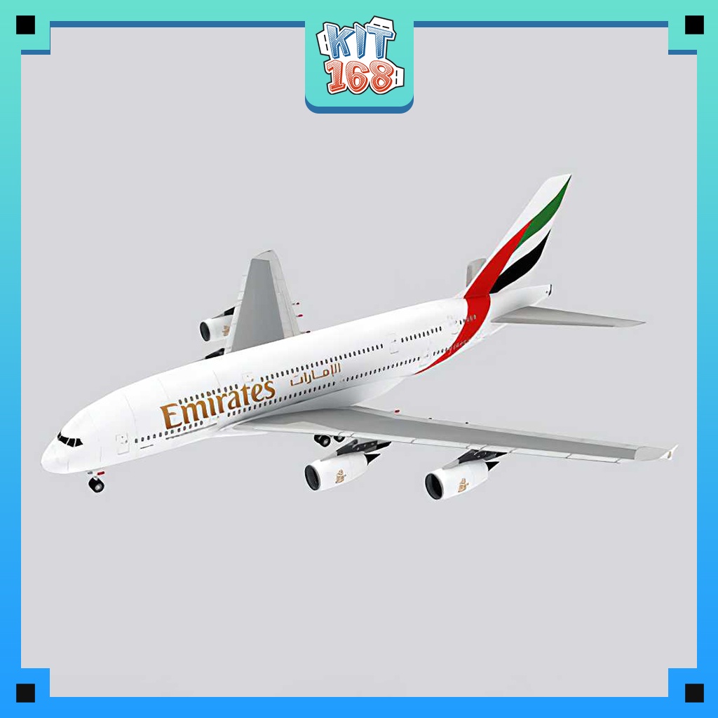 Mô hình giấy Máy bay Airbus A380 Emirates