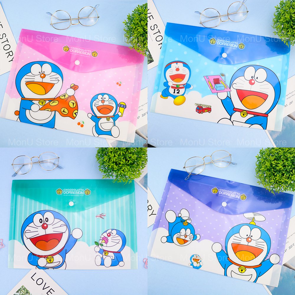 Túi đựng tài liệu a4 họa tiết doraemon doremon dễ thương cute mon0017