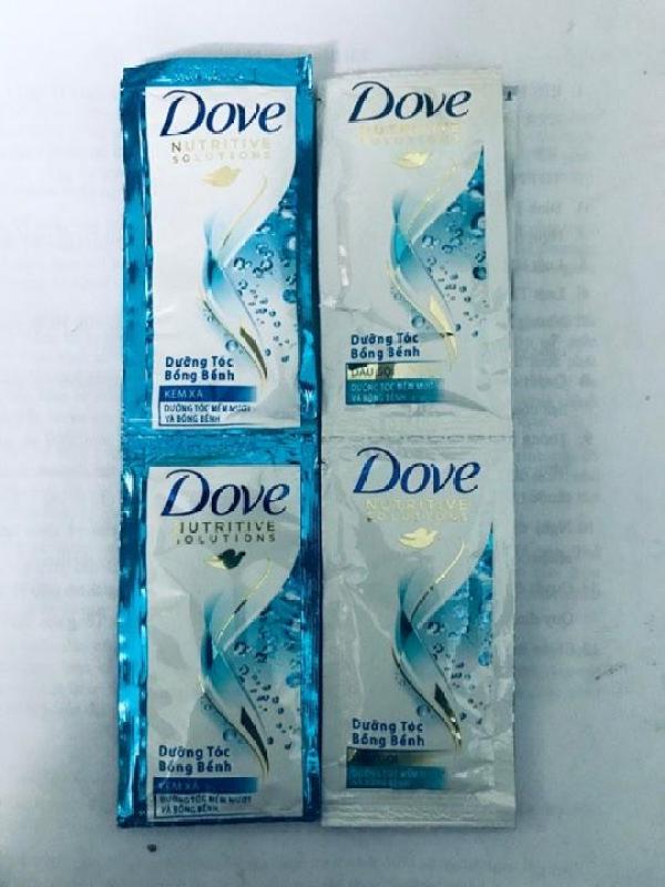 Combo 50 gói Dove (gội + xả) bồng bềnh + túi đựng mỹ phẩm nhập khẩu