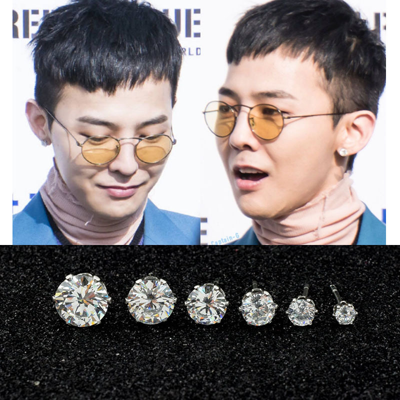 Bông tai bi G-DRAGON, loại đá nhiều size