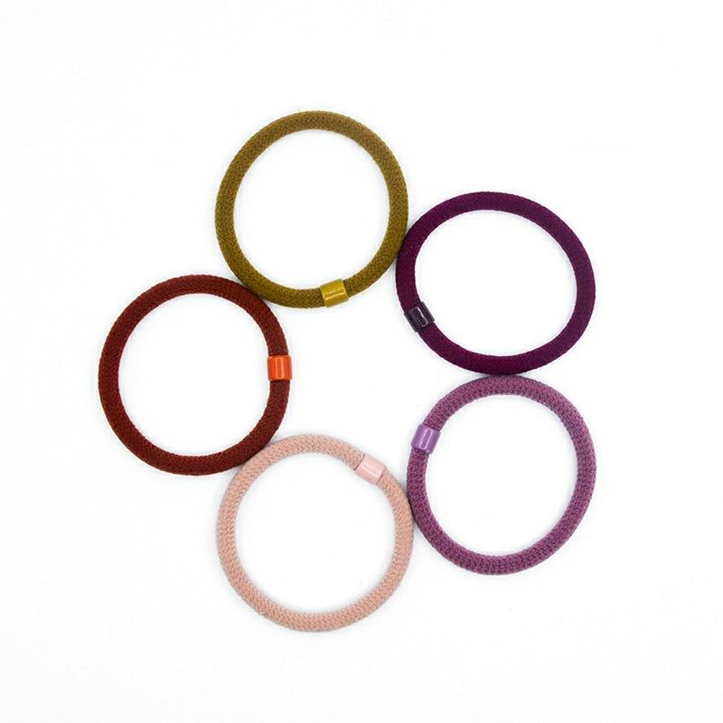 DÂY TRÒN CỘT TÓC ĐƠN SẮC - BỘ 05 THUN