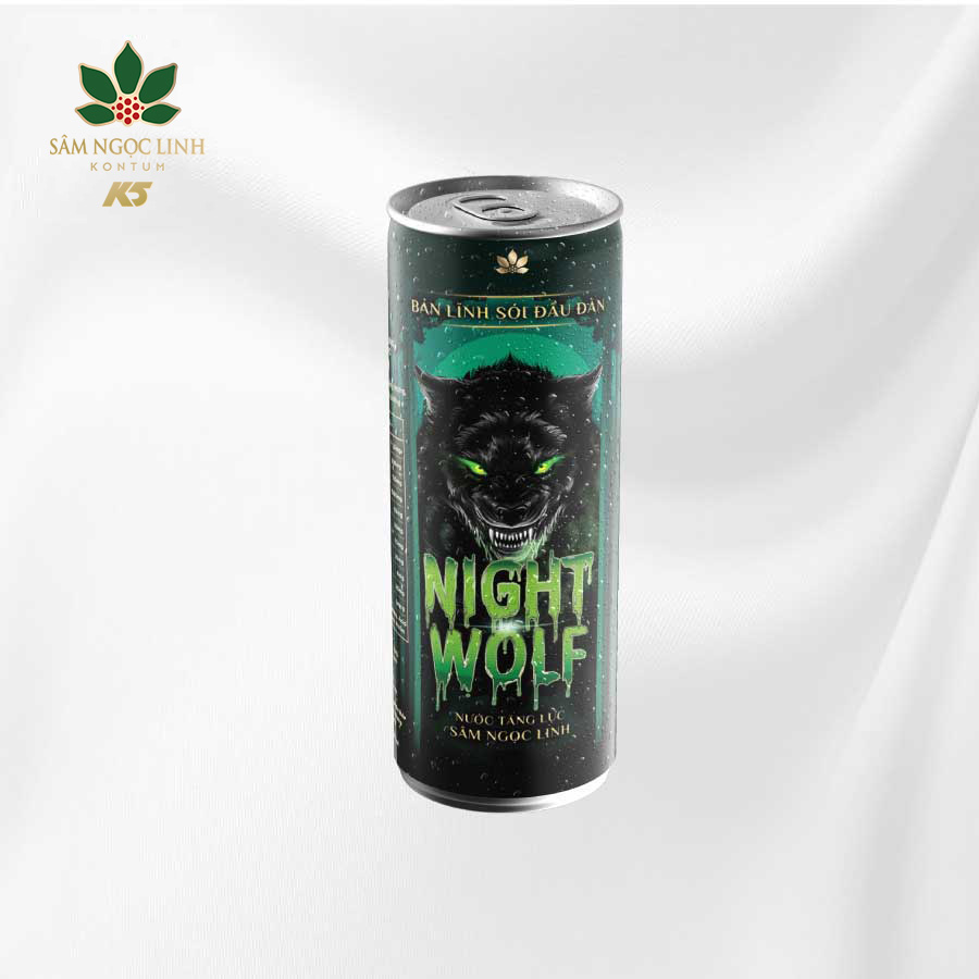 {Lon lẻ} Nước Tăng Lực NightWolf Sâm Ngọc Linh 320Ml/Lon