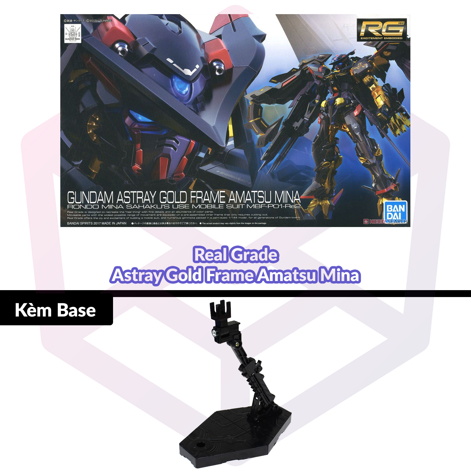 Mô Hình Lắp Ráp Bandai Real Grade Gundam Astray Gold Frame Amatsu Mina