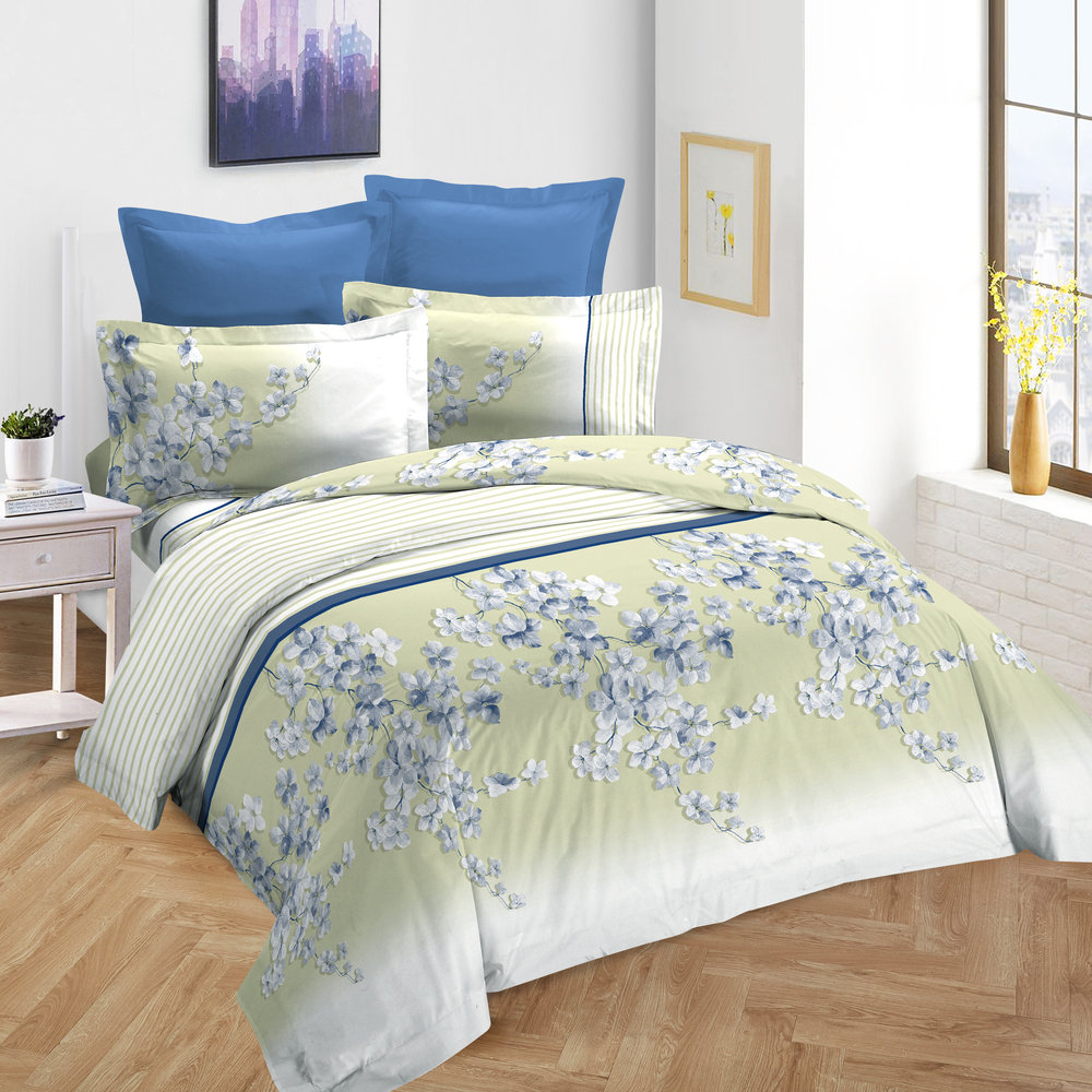 Bộ ga áo gối cotton nv ambury 1m2x2m 1m4x2m 1m6x2m +30cm