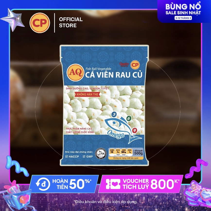 Cá viên rau củ CP 500g