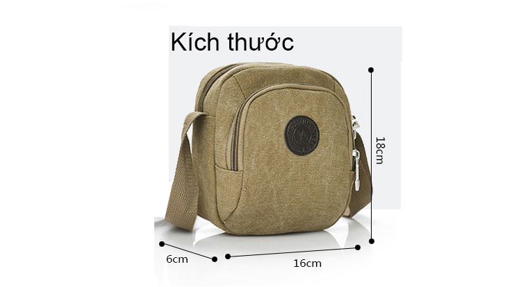 [HCM]Túi đeo chéo vải bố- size nhỏ