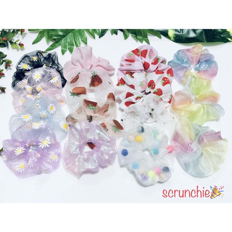 [HCM]Dây cột tóc hoa cúc (scrunchie)