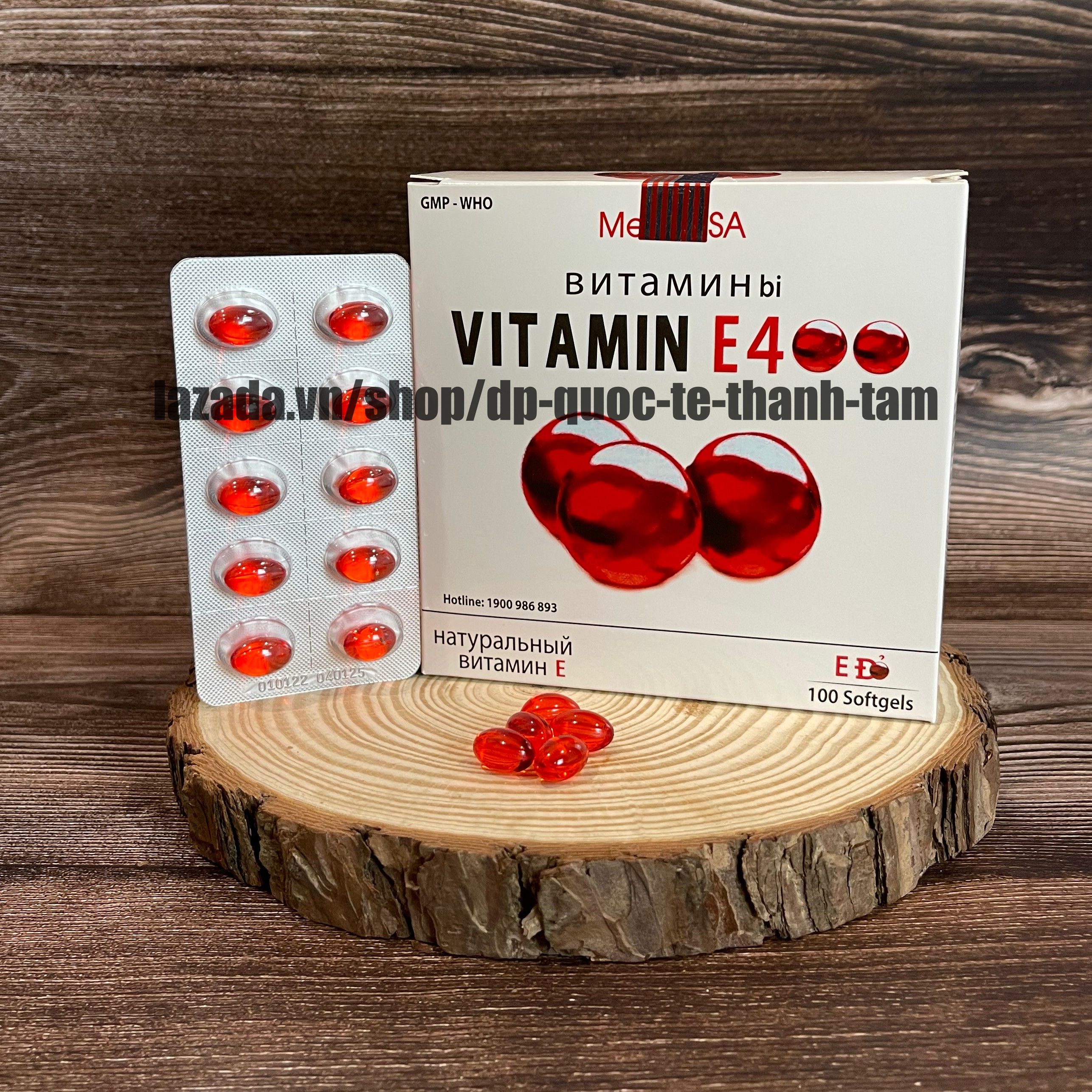 Viên uống đẹp da Vitamin E đỏ bổ sung tinh dầu vitamin e 400 giúp làm