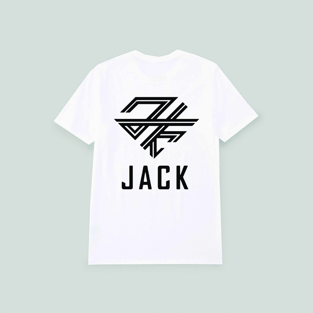 Áo thun phông đen trắng in logo Jack