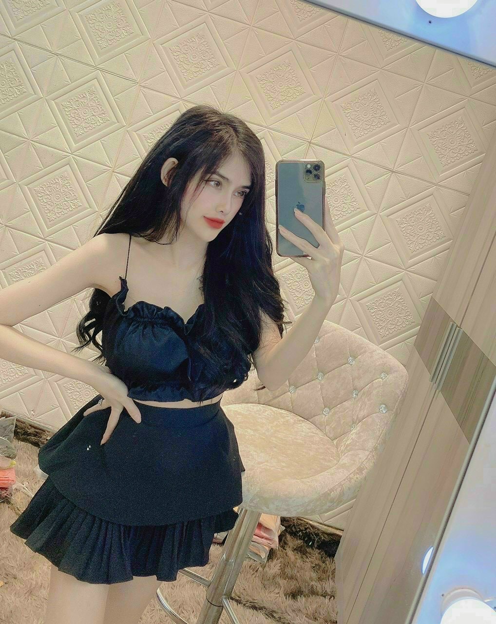 Áo 2 Dây Hở Lưng Cột Dây Bún Kèm Mod Ngực U21
