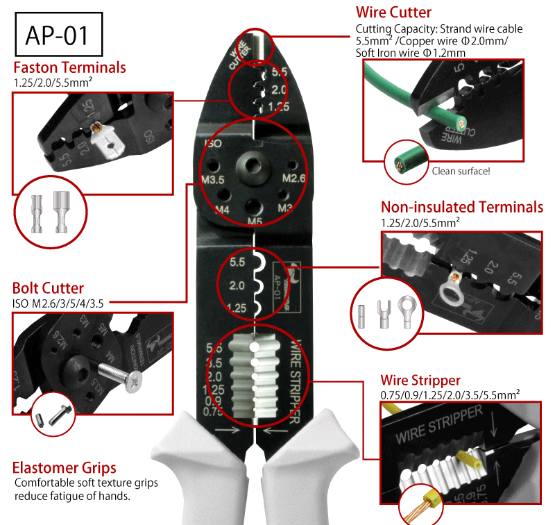 Kềm bấm cos đa năng ap-01 king ttc tsunoda