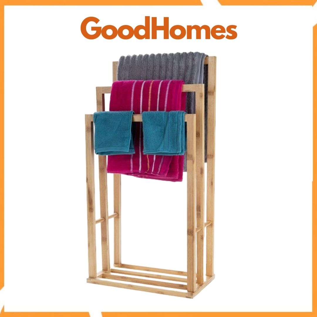 Giá phơi khăn tắm 3 tầng gỗ tre cao cấp