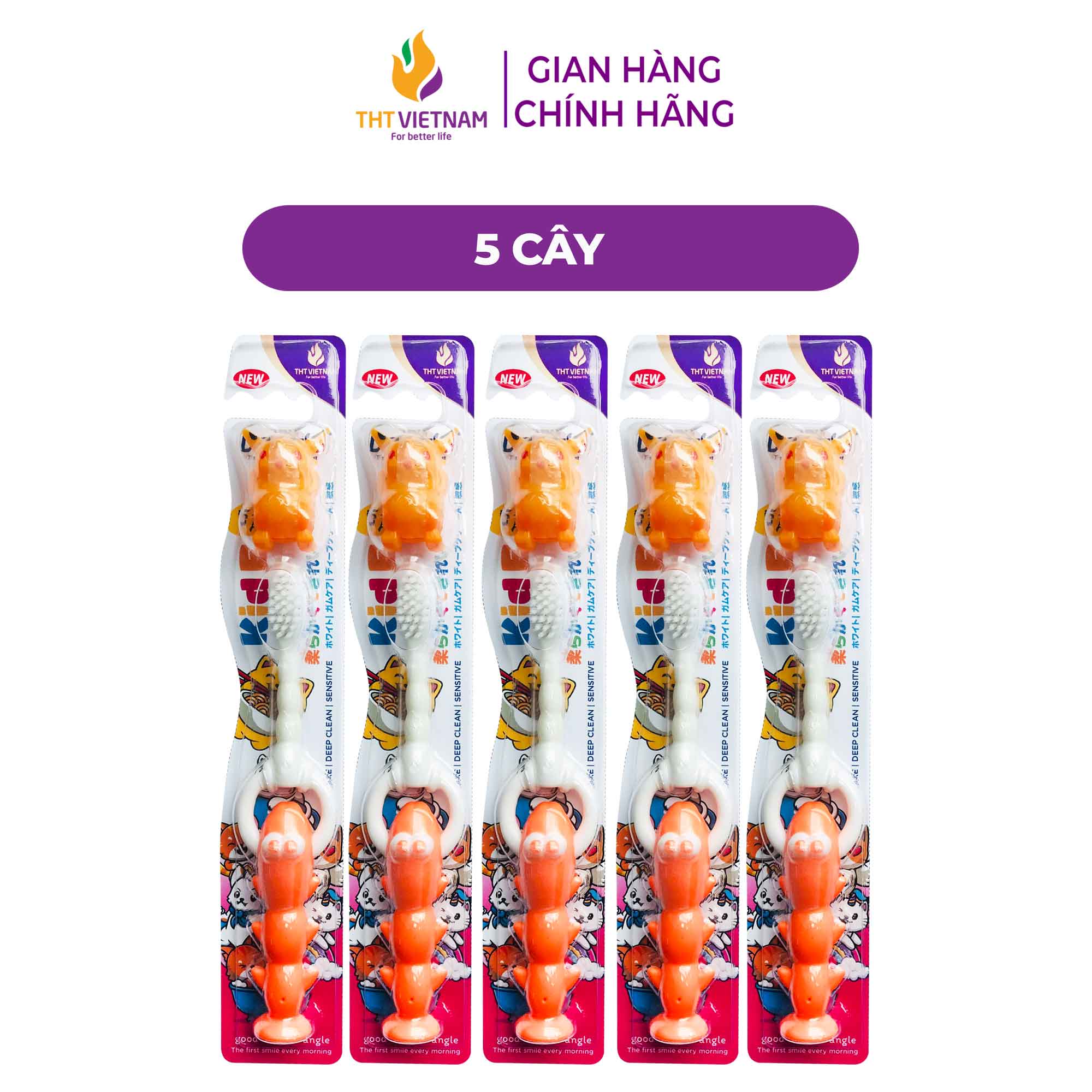 Combo 5 Bàn chải đánh răng Kid E