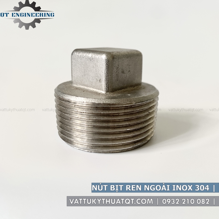 Nút Bịt Ren Ngoài Inox 304 | Phi 49,60,76 | VATTUKYTHUATQT.COM