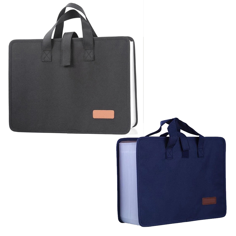 13 Pockets Expander File Folder Document Organizer with Handle A4 Size Capacity Accordion File Organizer