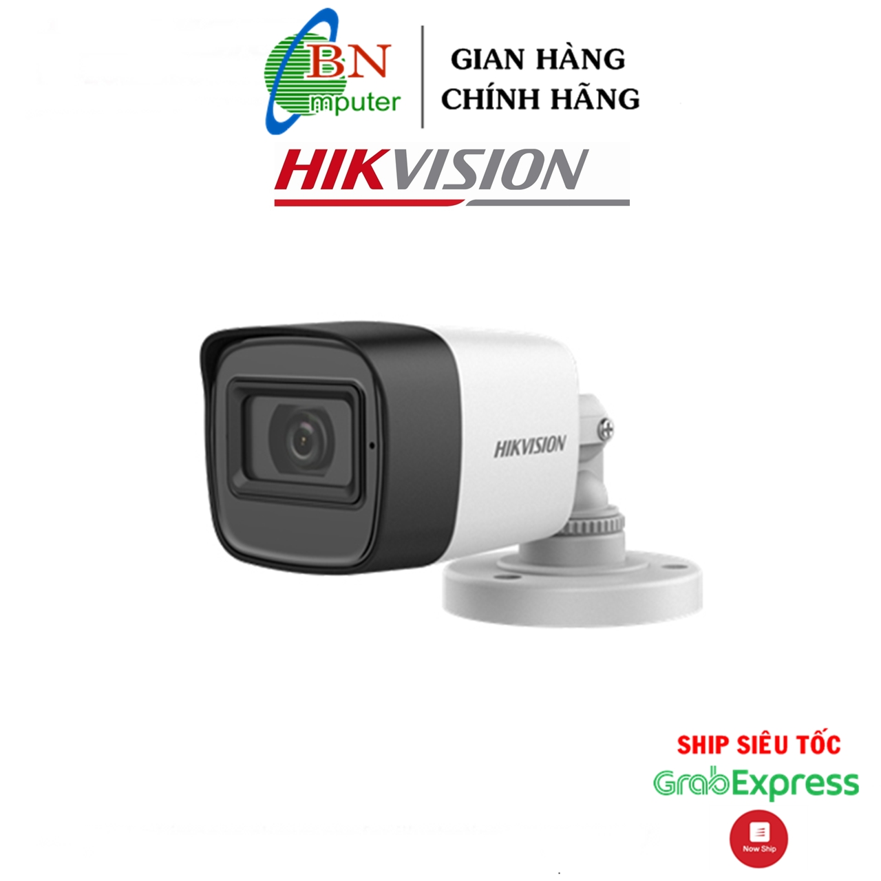 Camera quan sát hd-tvi hikvision ds-2ce 16d0t-itfs 2.0mp có audio camera