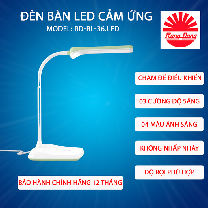 Đèn bàn Led RD-RL-36.LED cảm ứng Rạng Đông
