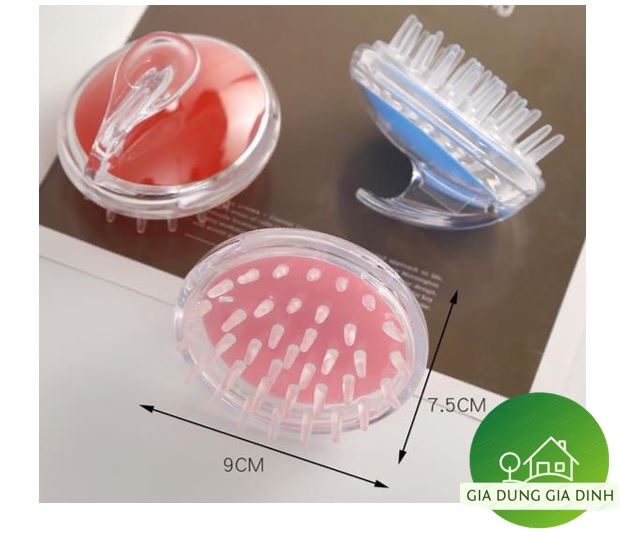 Lược gội đầu massage có gai silicon làm sạch da đầu - Lược massage da đầu gội đầu