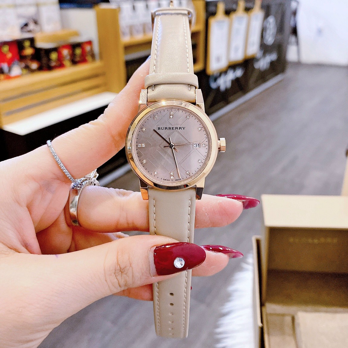 Đồng hồ nữ dây da Bebury BU10141 size 28mm & 34m. fullbox, chống nước , vỏ thép không gỉ , đồng hồ nữ sang trọng