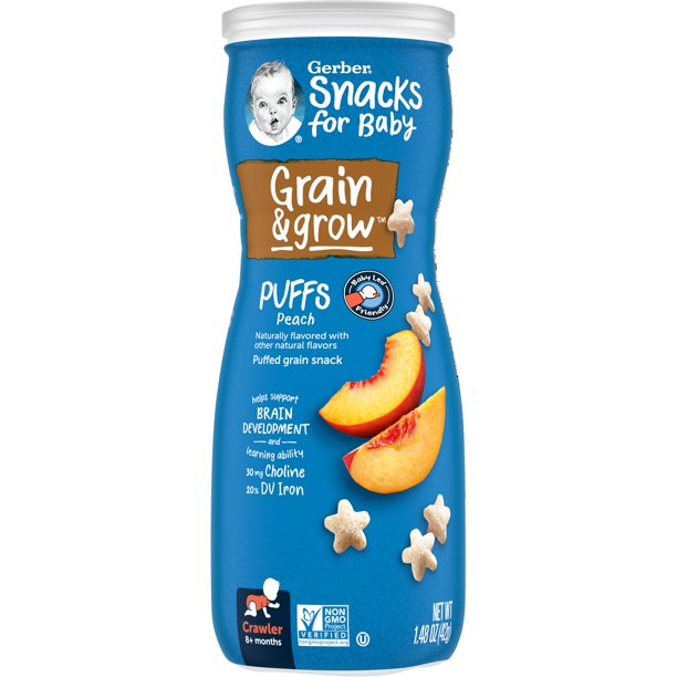 (Mới về - Hàng air) Bánh ăn dặm ngôi sao Gerber Puffs 42g