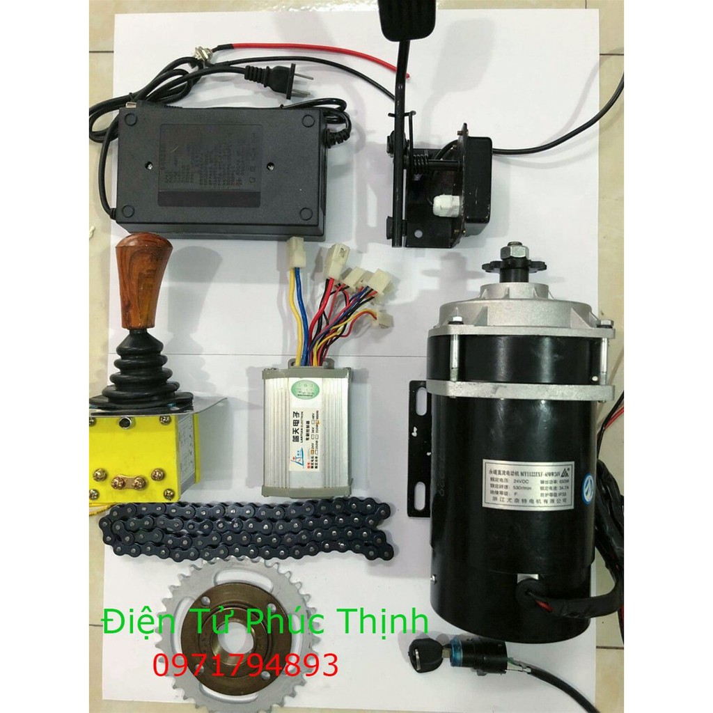 Bộ động cơ 24v650w giảm tốc - b650w