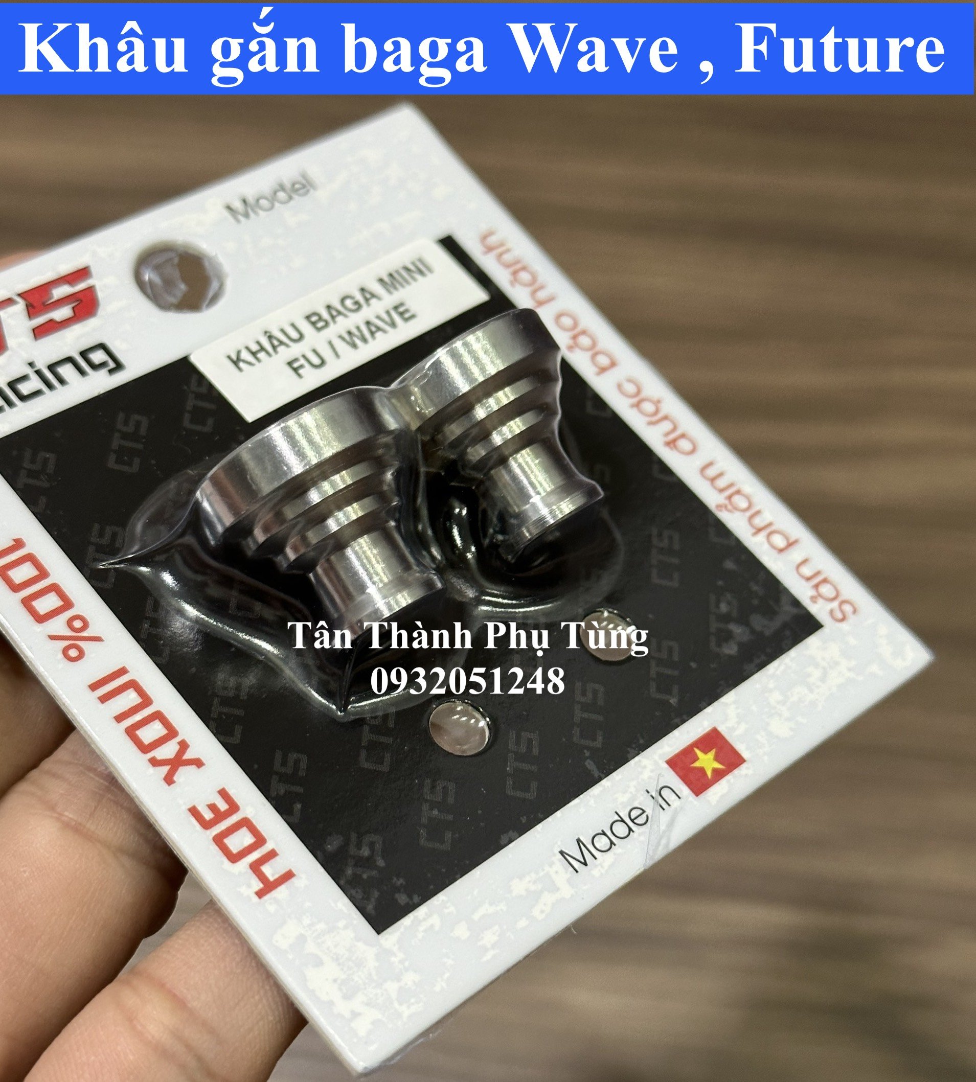 Khâu gắn baga Wave, Future 2 bên Inox 304 CTS
