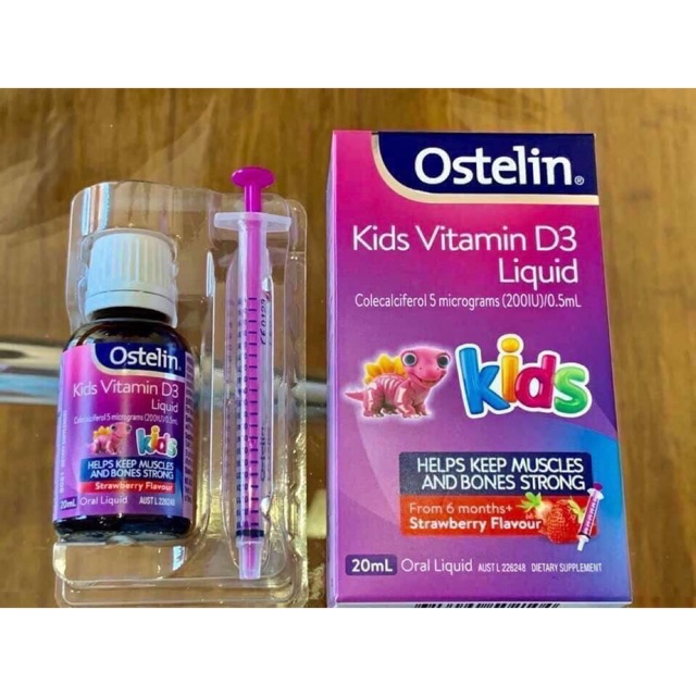Vitamin D3 Liquid 20ml ( cho trẻ từ 6m trở lên)