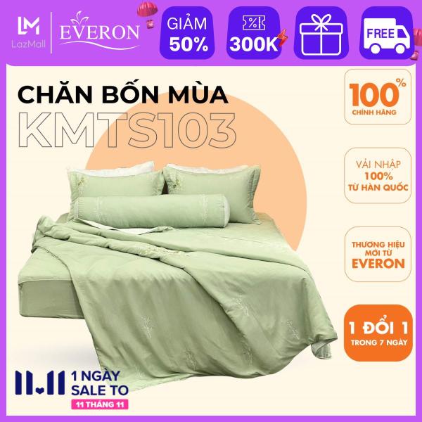 Chăn bốn mùa MicroTencel Xanh Ngọc K-Bedding KMTS103 vải cao cấp nhập khẩu Hàn Quốc | Everon Blanket Duvet