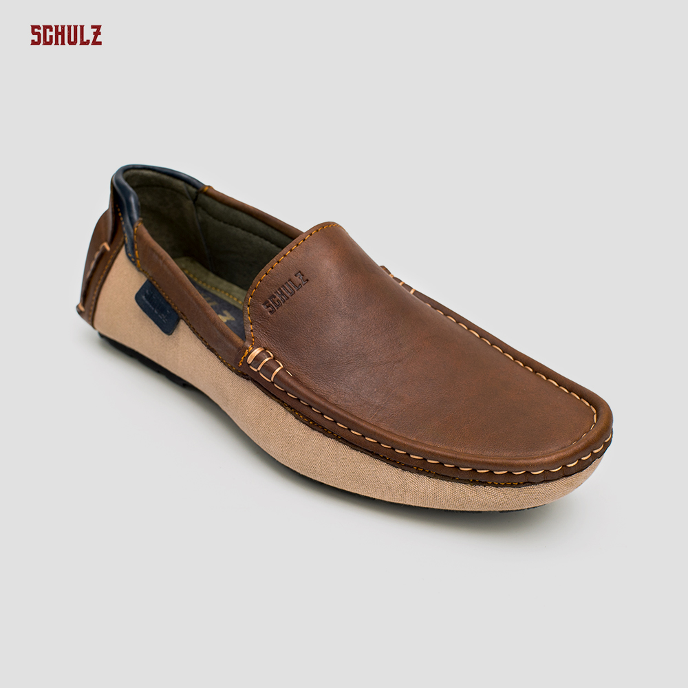 Giày da loafer phối vải schulz l1-iii19naunhat