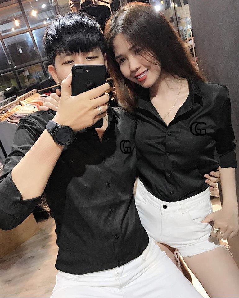 [HCM]ÁO SƠMI NAM NỮ CẶP ĐÔI MINH CHỨNG TÌNH YÊU ĐÔI LỨA sakura