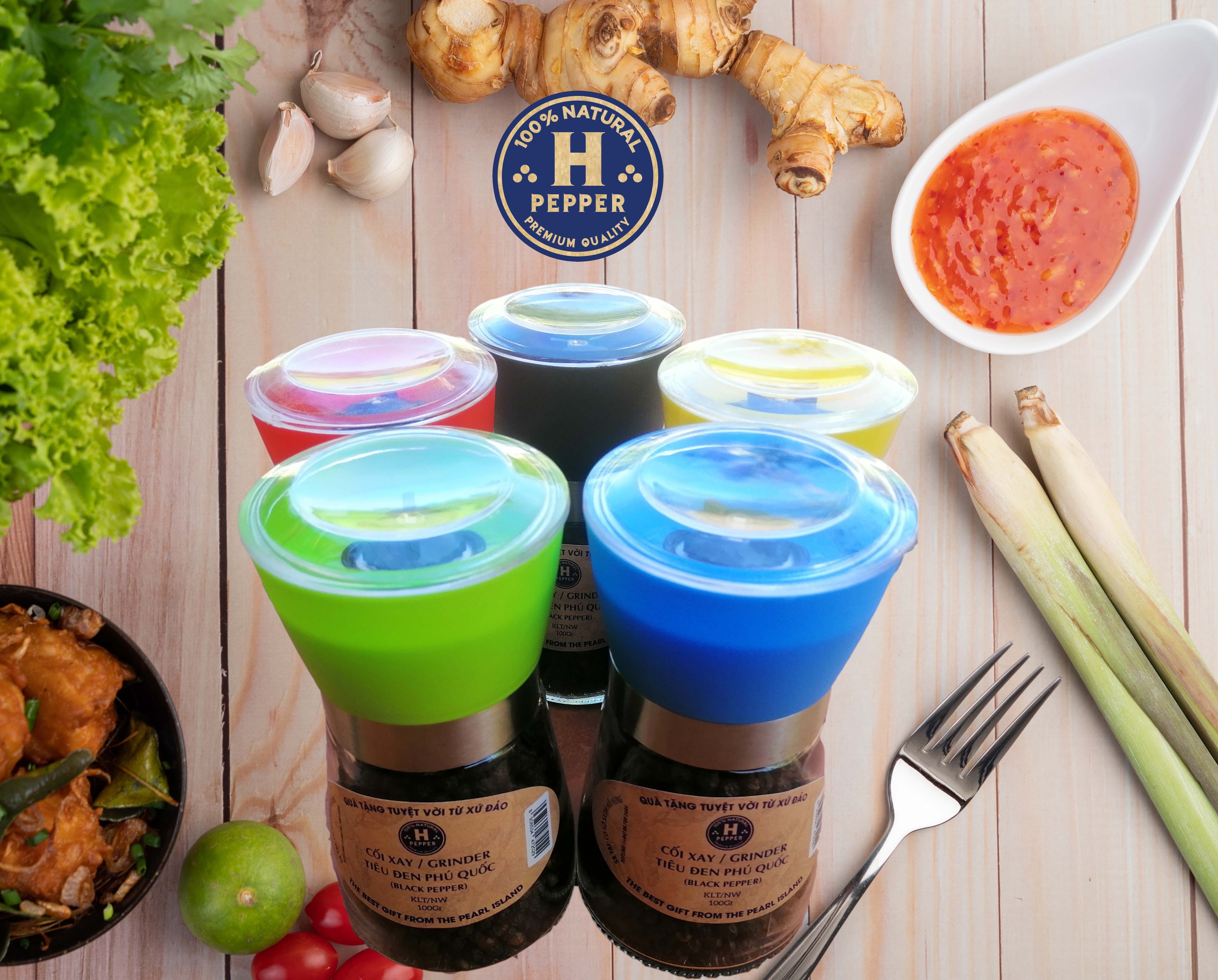 Cối xay tiêu đen Phú Quốc hũ 100g