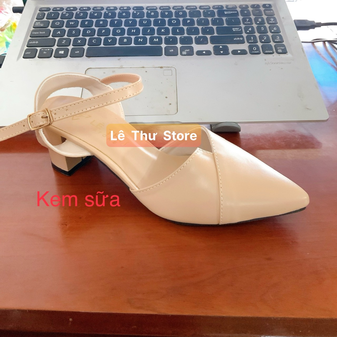Giày cao gót 5 phân bít mũi NỐI hở gót LT (BM006)