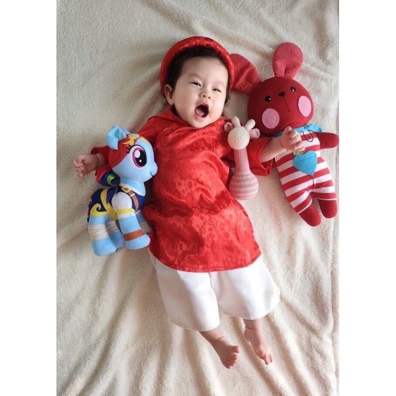 ÁO DÀI CHO BÉ GÁI 3 MÀU (3-15kg)