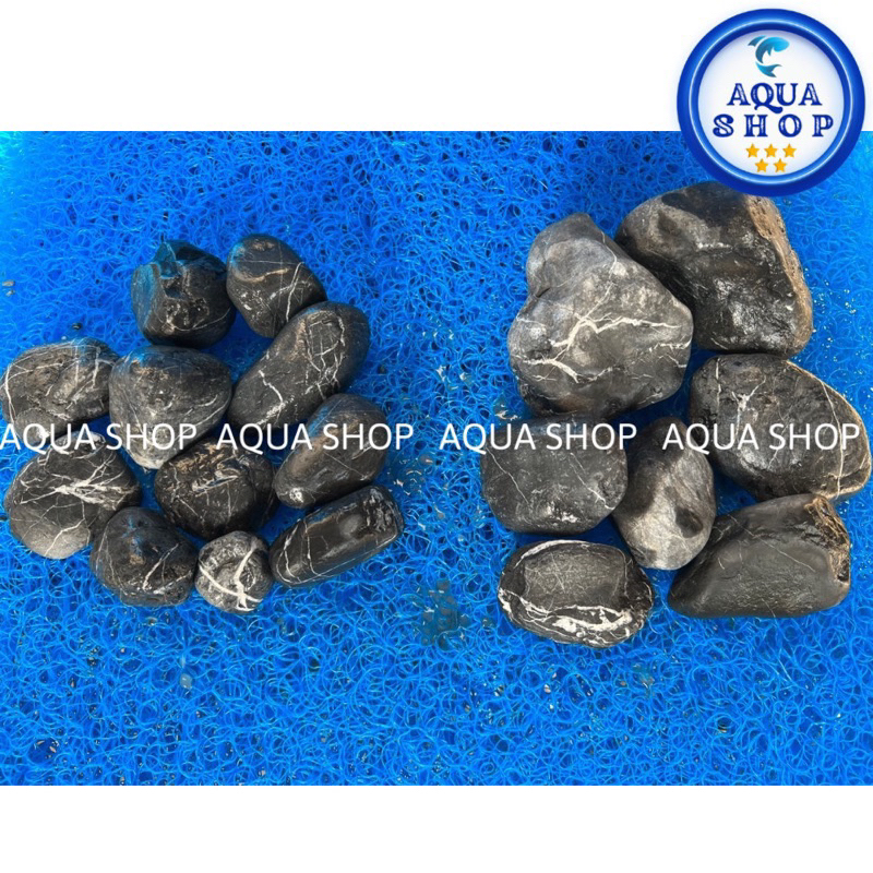 Sỏi Cuội Đen Vân Mây size 3-5cm; 5-7cm