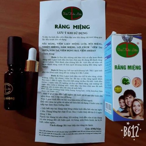 Tinh dầu thảo dược Răng miệng (hỗ trợ điều trị sâu răng hôi miệng) - Dạ Thảo Liên 5 ml