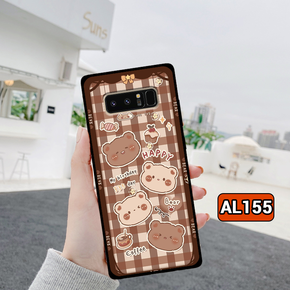 Ốp lưng Samsung Note 8/ Note 9 hoạ tiết nền kẻ caro thời trang, viền dẻo
