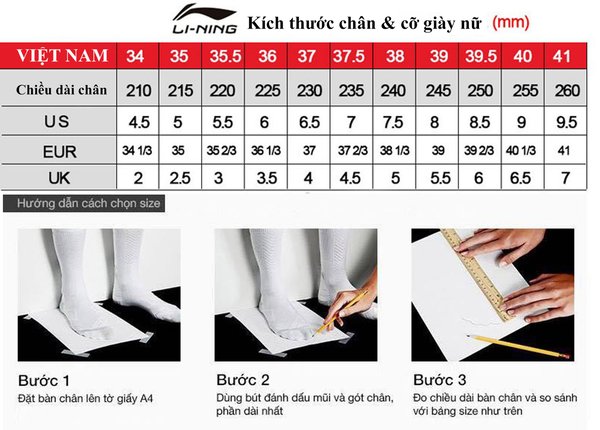 Li-Ning Giày chạy bộ thể thao CLOUD ELEMENT nữ ARVQ002