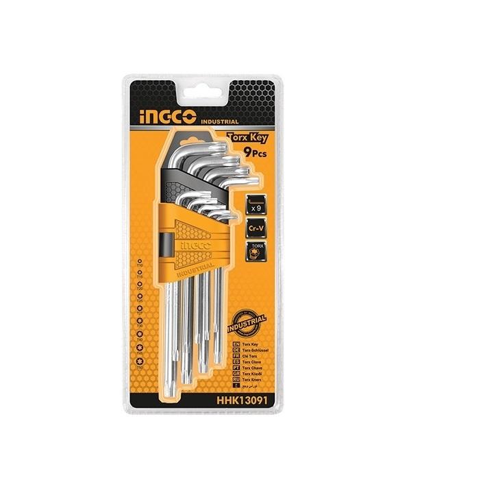 Bộ 9 chìa lục giác bông Ingco HHK13091