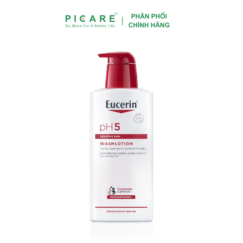 [GIẢM 20K ĐƠN 399K] Sữa Tắm Và Rửa Mặt Dành Cho Da Nhạy Cảm Eucerin pH5 400ml