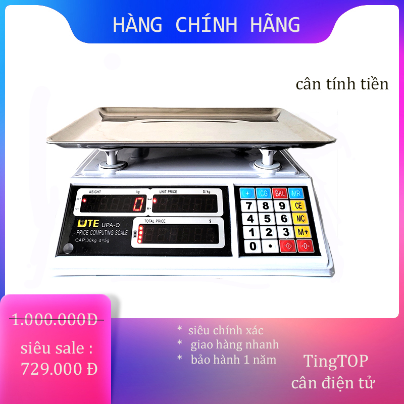Cân Tính Tiền UTE 30kg ( Bảo Hành 12 Tháng)