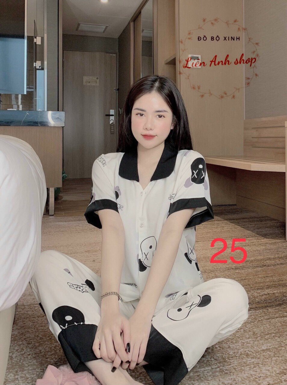 Pizama Tay Cộc Quần Dài