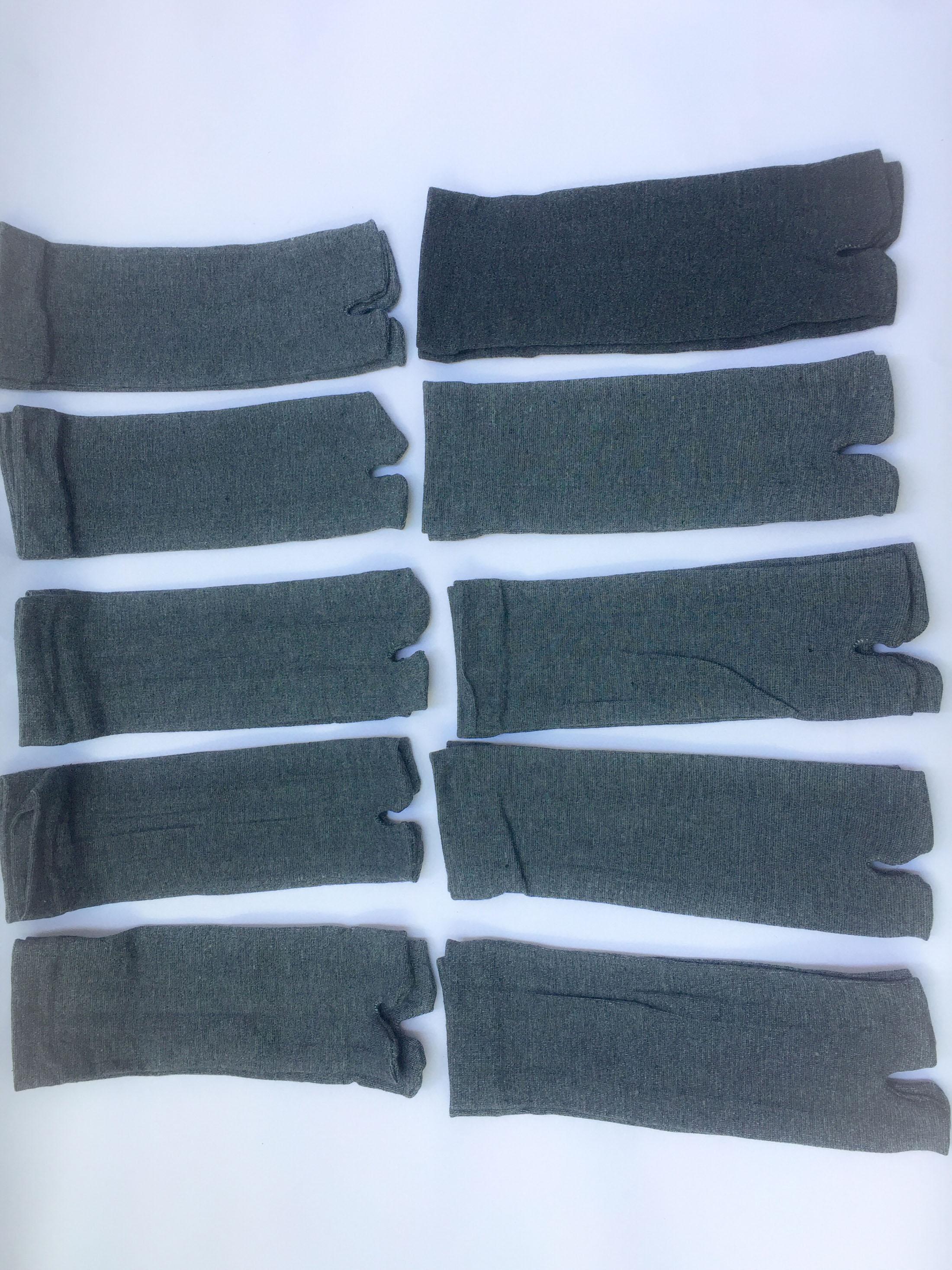 Combo 10 vớ cotton xỏ ngón màu xám